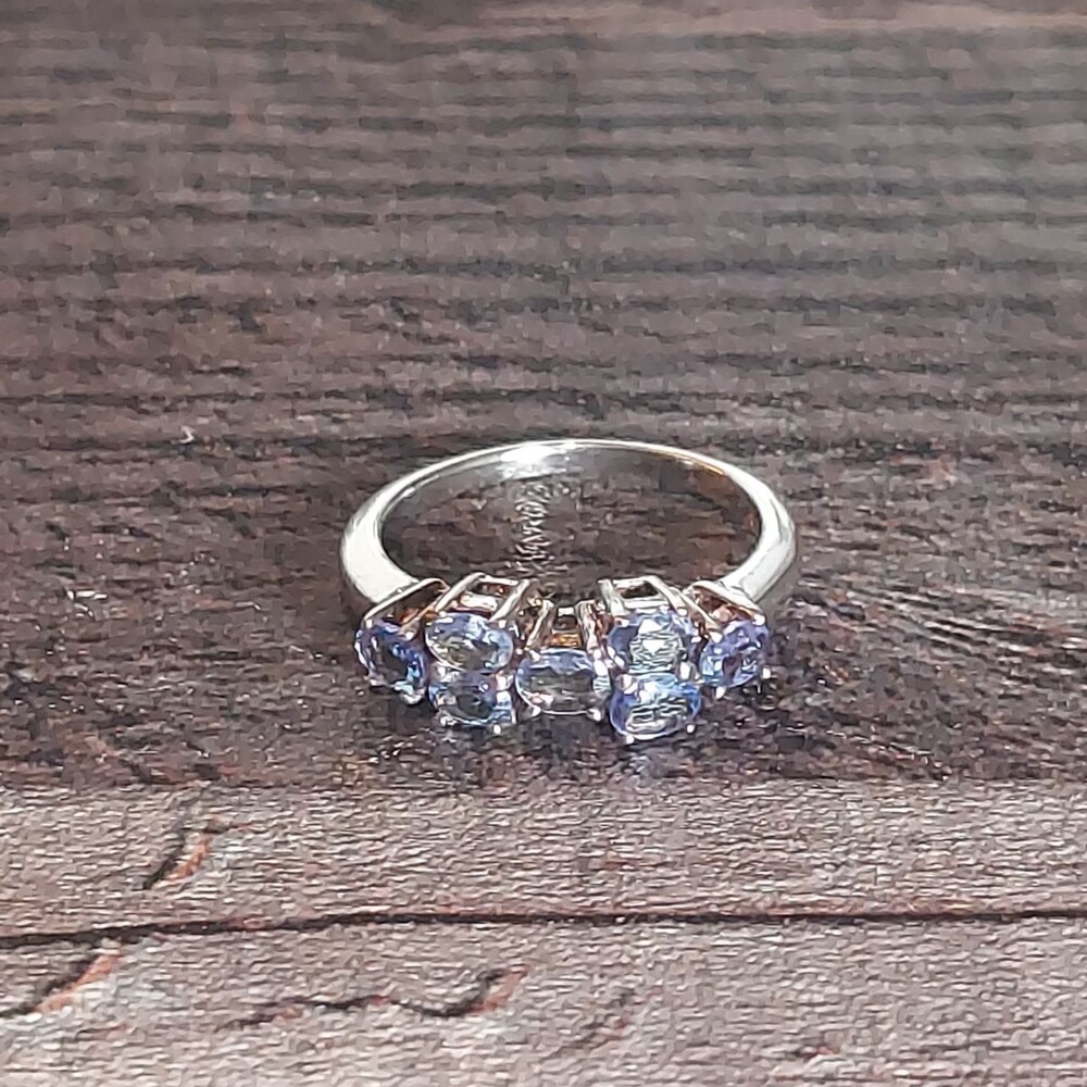 Vintage Tanzanite Ring 925 Silver size 7 VTG Gemstone Ring - Picture 13 of 14